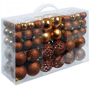 Set di palline natalizie marroni 100 unità