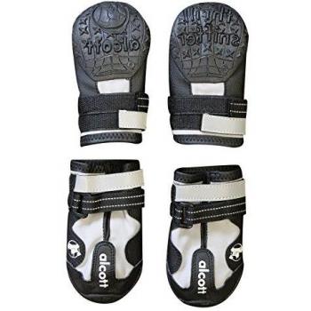 Alcott's Explorer Adventure Dog Boots, Small, Black and Gray