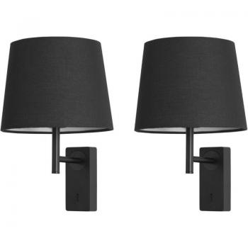 Aura Forlight 2 Apliques con Switch Base y Tela Oscura
