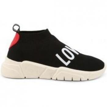 Baskets Love Moschino Femme Sock Heart Noir/Blanc