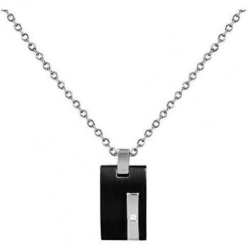 Collier Phebus en Acier avec 1 Diamant