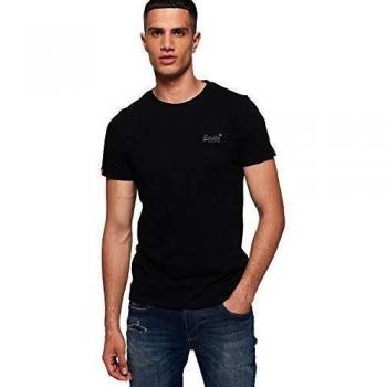 Superdry T-Shirt Uomo Orange Label VNTGE EMB, Nero
