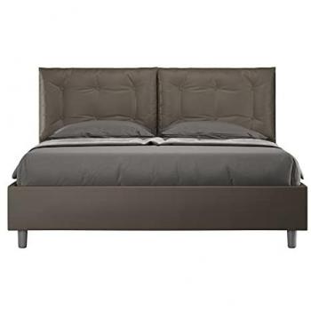 Cama Annalisa 160x190 tapizada símil piel sin base