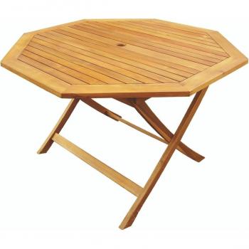 Acacia Octagonal Plegable con Agujero Central