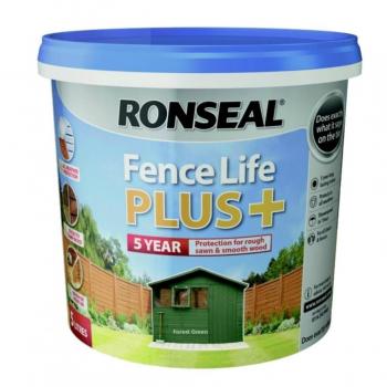 Ronseal 9L Fence Life Plus Garden Shed & Fence Paint UV Protection