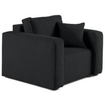 Velours Texturé Noir Topaze