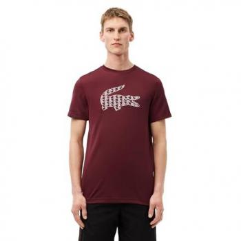 Lacoste Herren Big Croc Logo T-Shirt Rot L