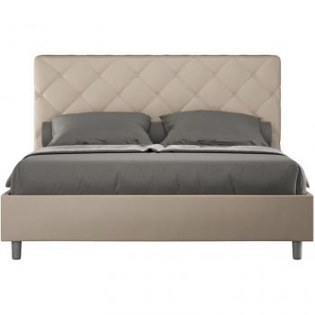 Cama Moderna Priya 170x190 Beige con Base y Contenedor de Ropa