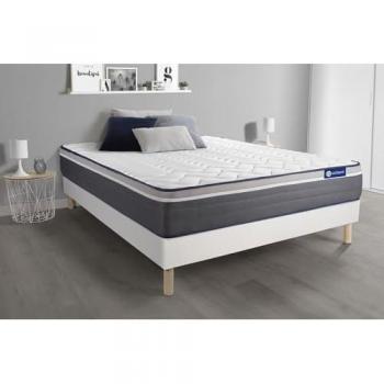 Somier blanco + colchón viscoelástico 135 x 200 Actisom