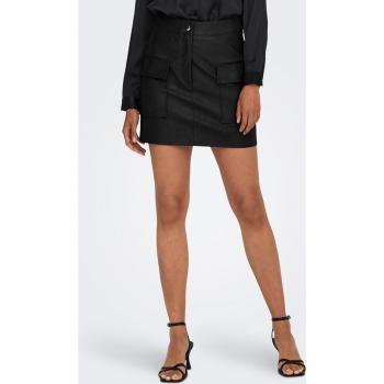 Falda corta de polipiel para mujer Only