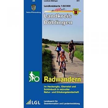 Landesamt für Geoinformation und Landentwicklung Baden-Württemberg (LGL) Topographische Landkreiskarten Baden-Württemberg, Landkreis Böblingen: Radwandern Vom Glemstal Zum Nagoldtal, Vom Heckengäu Zum Ammertal Und In Den Schönbuch. 1:50000