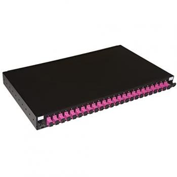 Pannello 19 Fibra Ottica, 24 SC Simplex OM4, 250 mm Nero