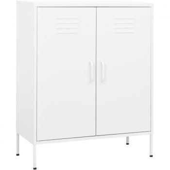VidaXL Armario almacenamiento acero blanco 80x35x101,5 cm