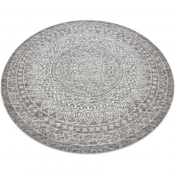 Beige Rosette Area Rug