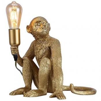 Lámpara de mesa Rila LED en resina dorada