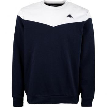 Felpa Kappa Eladax Dual Tone Bianco Nero XXL