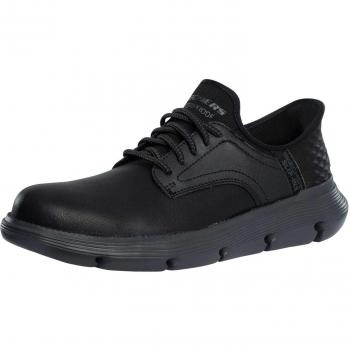 Skechers Men’s Garza Carlyn Black Leather Trainers – 11 UK