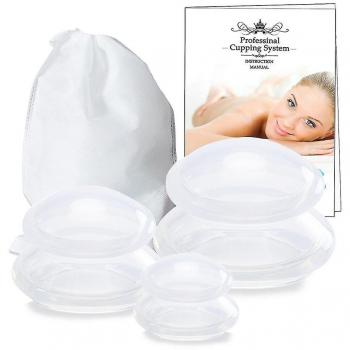 Cupping Set Silicium 3 pièces – Massage Visage & Corps