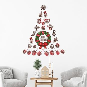 Stickers Noël Sapin Magnifique 120 × 140 cm