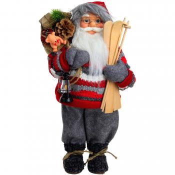 Large 46cm Father Christmas Plush Statue for Home Décor