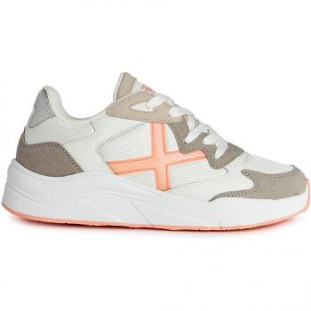 München Malawi Damen-Laufschuhe Weiß/Natur/Orange Größe 41