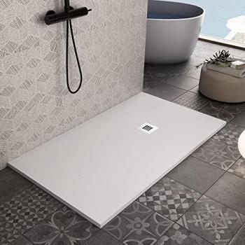 Marmoresina 80x200 Piatto Doccia Bianco – Griglia Inox e Piletta Gratis