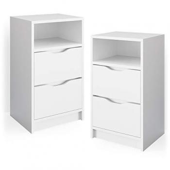 Table de nuit avec 2 tiroirs Vicco Ruben