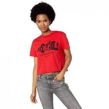 Volcom Camiseta Stone Grown para Mujer Rojo (S, Rojo)