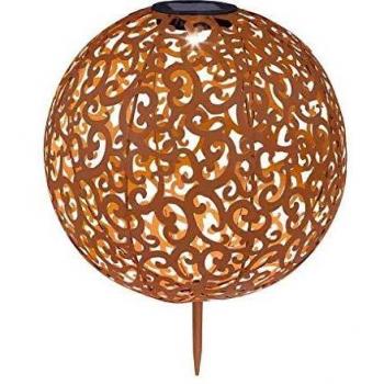 SolarGlobe Rustic Outdoor Beacon – 3000K, IP44 Certified