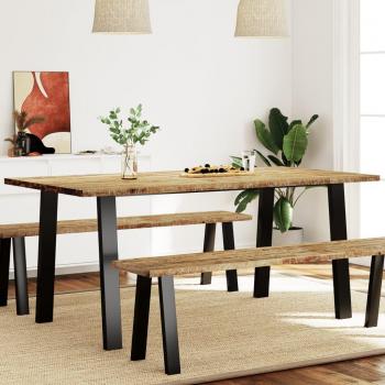 Mesa de Comedor de Acacia Artesanal