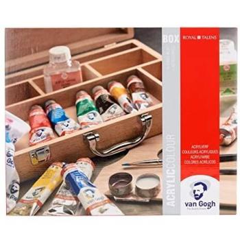 Talens van Gogh Acrylfarben Set mit Mischpalette und Pinsel