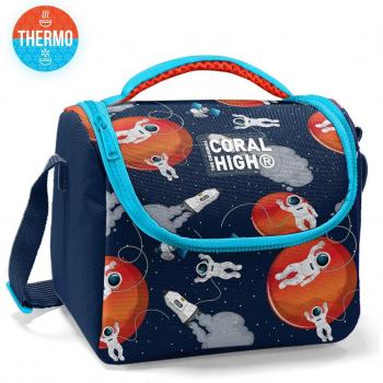 Coral High Kinder Lunch Tasche Thermo Astronauten Design Navy