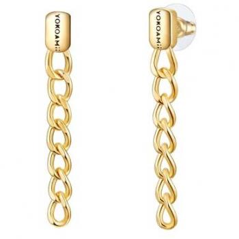 Yokoamii Damenohrringe – Gelbgold Metallmix