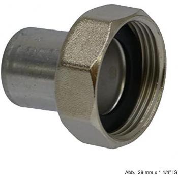 Viega Sanpress Inox 35mmxG 1 1/2 Verschraubung, nichtrostend, flachdichtend