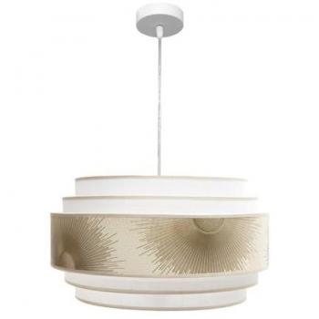 ABRILA AKUNADECOR Colgante Nepal Blanco De 3 Luces Con Pantalla