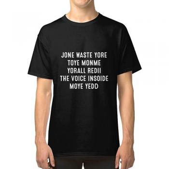 Blusa RockShark con estampado Jone Waste Yore Toye Monme Yorall Redii, color negro, XXL