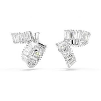 Baguettes blanches Ariana Grande × Swarovski – Manchettes en métal rhodié