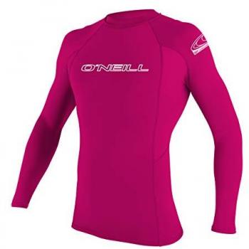 O'Neill Kinder Rash Guard Langarmshirt mit UV-Schutz, Rosa, Größe 8