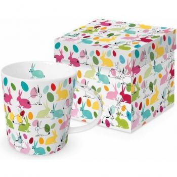 Modischer Becher „Hasen & Eier“