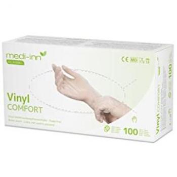 Medi-Inn® PS Komfort Einweghandschuhe Vinyl puderfrei Größe M 100 Stück