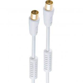 Cavo Coassiale Shiverpeaks BS80208-128-g 10 m Bianco, Schermo Completo e Contatti Oro