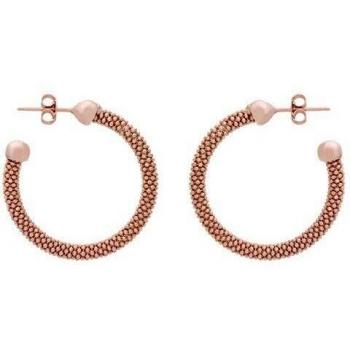 Aros de plata ley 0925 con baño de oro rosa y cierre mariposa