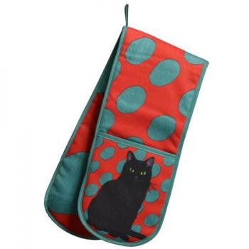 Black Cat Two-Tone Heat Shield Gloves