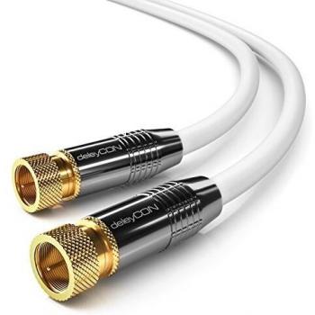 DeleyCON 15m Ultra-HD SAT Kabel für Full-HD Fernseher