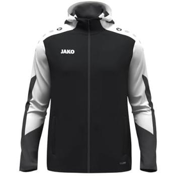 JAKO Kapuzenjacke Dynamic Unisex 3XL – Schwarz/Weiß/Anthrazit