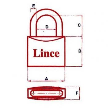 Candado Lince 300‑50 en Latón – Sistema de Llaves Iguales