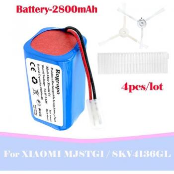 Xiaomi G1 Roboterstaubsauger Zubehörset: 14,8 V 3400mAh Li-Ion Batterie und Pinsel