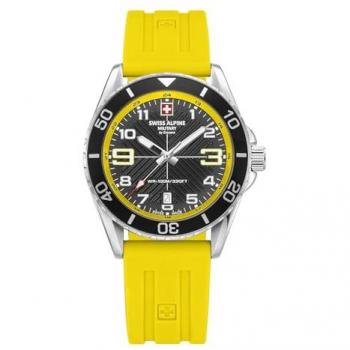 Reloj de Hombre Swiss Alpine Military by Grovana Analógico Cuarzo 7029.1838SAM en Silicone de Color Plateado