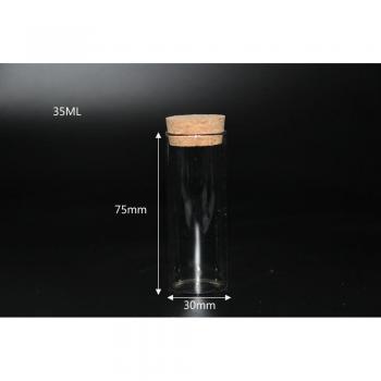 Frascos de vidrio con tapón de corcho 35ml