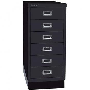 BISLEY MultiDrawer 29er Serie A4 6 Schubladen Schwarz